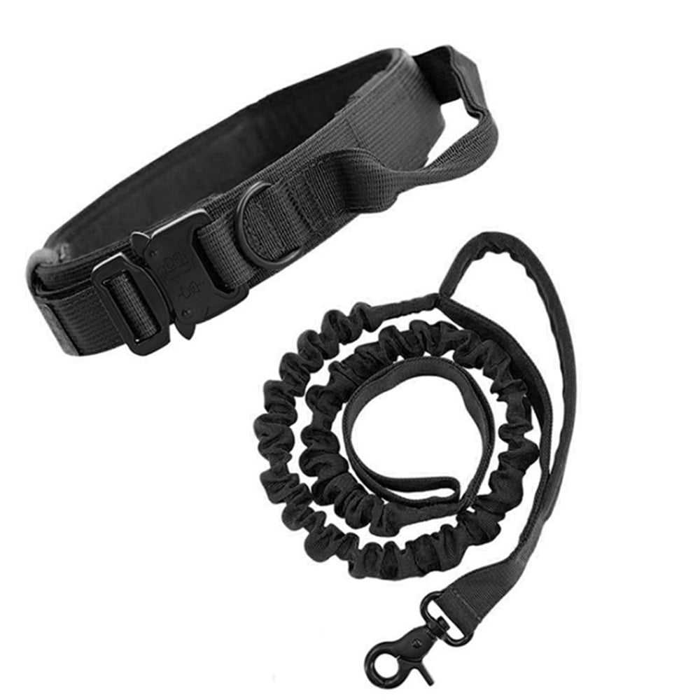 Xusx111 - Collar De Perro De Nylon Ajustable Duradero Para Pastor Al Aire Libre Entrenamiento De Trabajo Caminando Con Correa (xl, Negro)