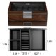 thumbnail image 2 of Caja de relojes Lifemenz Co de nogal con vidrio y 12 compartimentos, 2 of 9