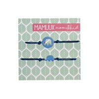 Mamijux - Pulseras De Elefante Azul Mom & Kid