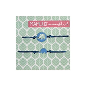 Mamijux - Pulseras De Elefante Azul Mom & Kid