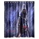 thumbnail image 1 of Cortina de ducha con estampado de Assassin's Creed, juego de cortinas de baño con ganchos, tamaño 60 x 72 pulgadas, 1 of 3