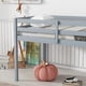 thumbnail image 2 of Solid Wooden, Rubber Wooden Twin Loft Bed with Ladder, Bed Platform of Strengthened Slats , Grey, 2 of 3