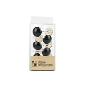 Decoexpress - Set Ganchos Poliresina Negro