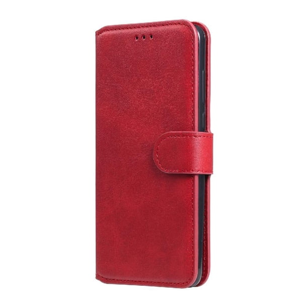 Funda Billetera para Samsung Galaxy A72 5G con Porta Tarjetas y Soporte Ajustable Rojo