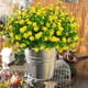 thumbnail image 2 of Flores artificiales Grunyia Eucalyptus, 10 paquetes (amarillas), 2 of 7