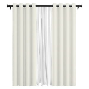 Vincenzi - Cortina De Tela Blackout Blanca + Velo 140X220