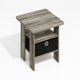 thumbnail image 5 of Mesa lateral Furinno moderna cuadrada con almacenamiento, gris roble, 5 of 6
