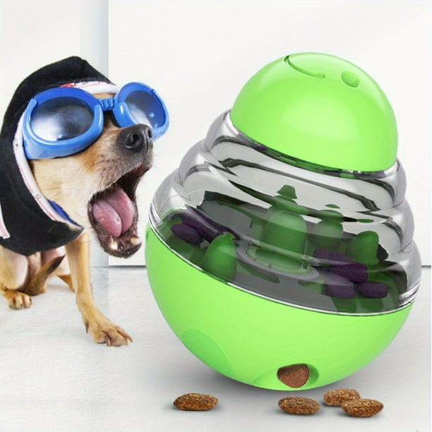 Dog Treat Dispenser Ball Toys Doggy Puzzle Slow Feeder Puppy Tumbler Interactive Indoor Ball Wand Toy Pet Food Dispensing For Medium Small Dogs Balls Birthday Gift