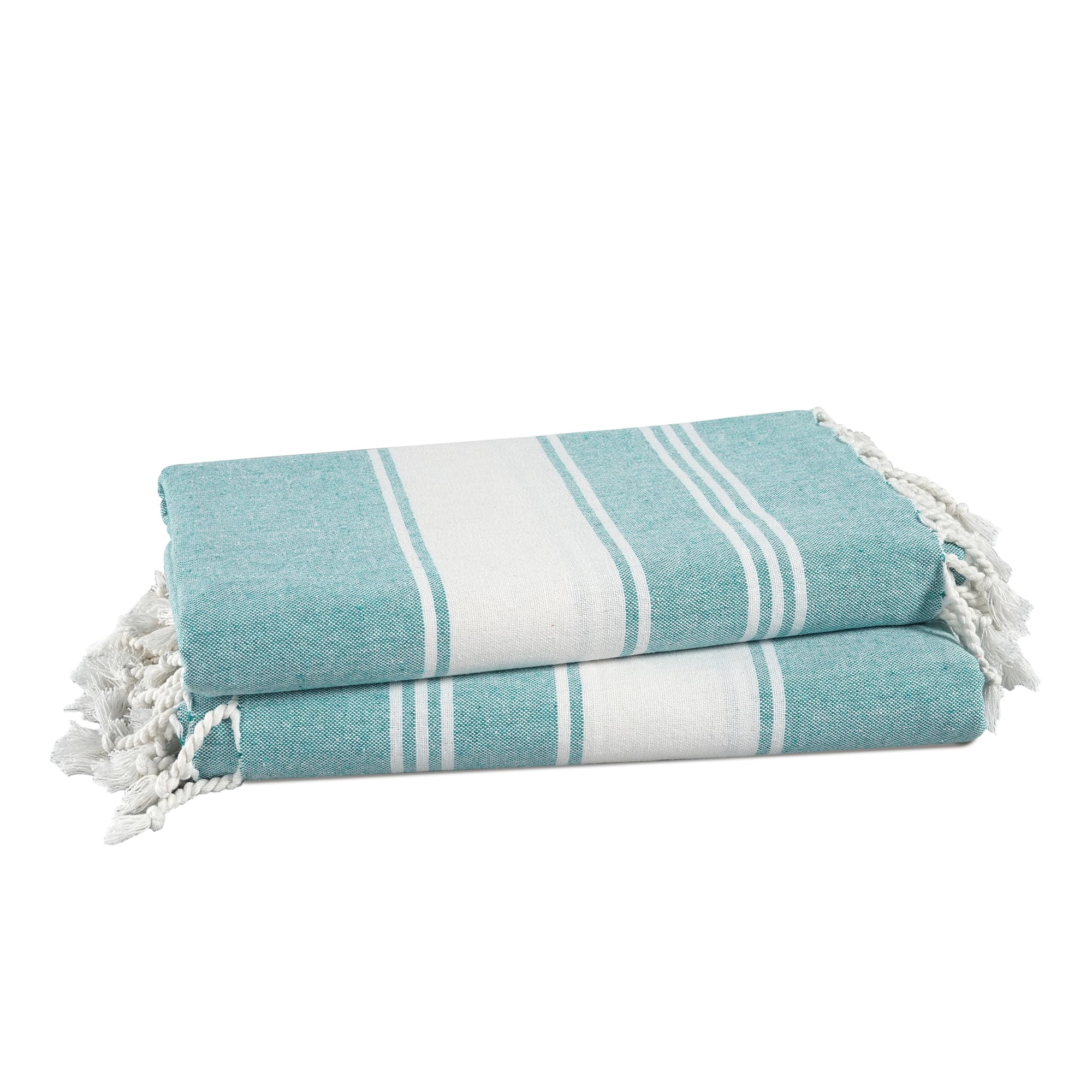 Toalla De Playa Lane Linen De Gran Tamaño, Turca, Paquete De 2 Unidades, Color Verde Hunter