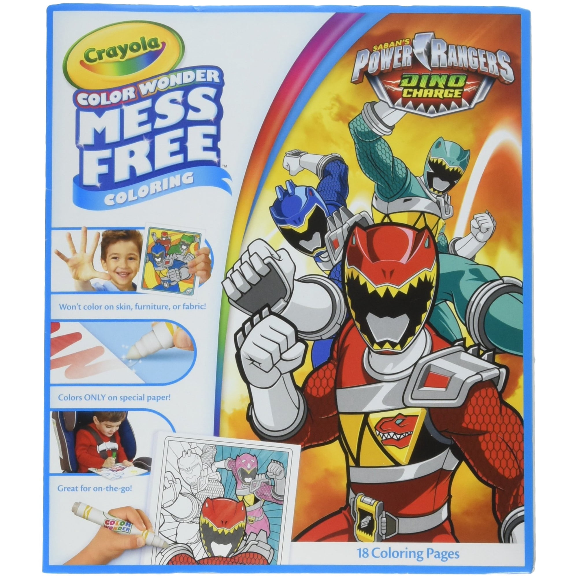Libro de colorear gratuito Color Wonder Mess Crayola Power Rangers | Lider