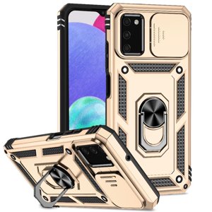 Estuche Gangxun Para Samsung Galaxy A03S, Soporte Giratorio 360°, Estilo Mecánico Y Magnético