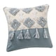 thumbnail image 4 of Throw Pillow Cover Tufted Tassel Skin Friendly Home Decor White Blue Square, 4 of 5