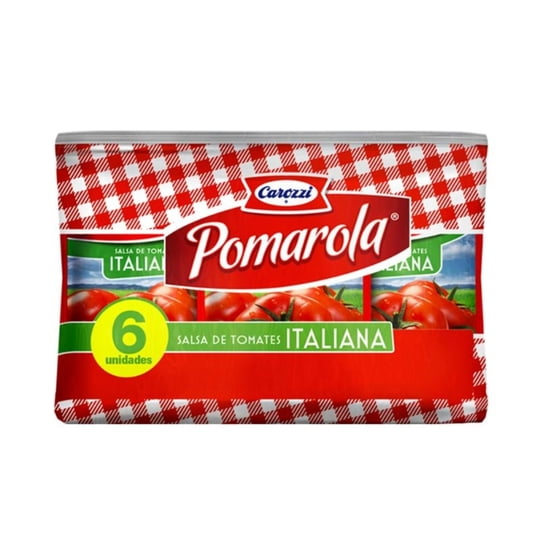 Salsa De Tomate Italiana Pack 6 Un Bolsa. 200 g Pomarola