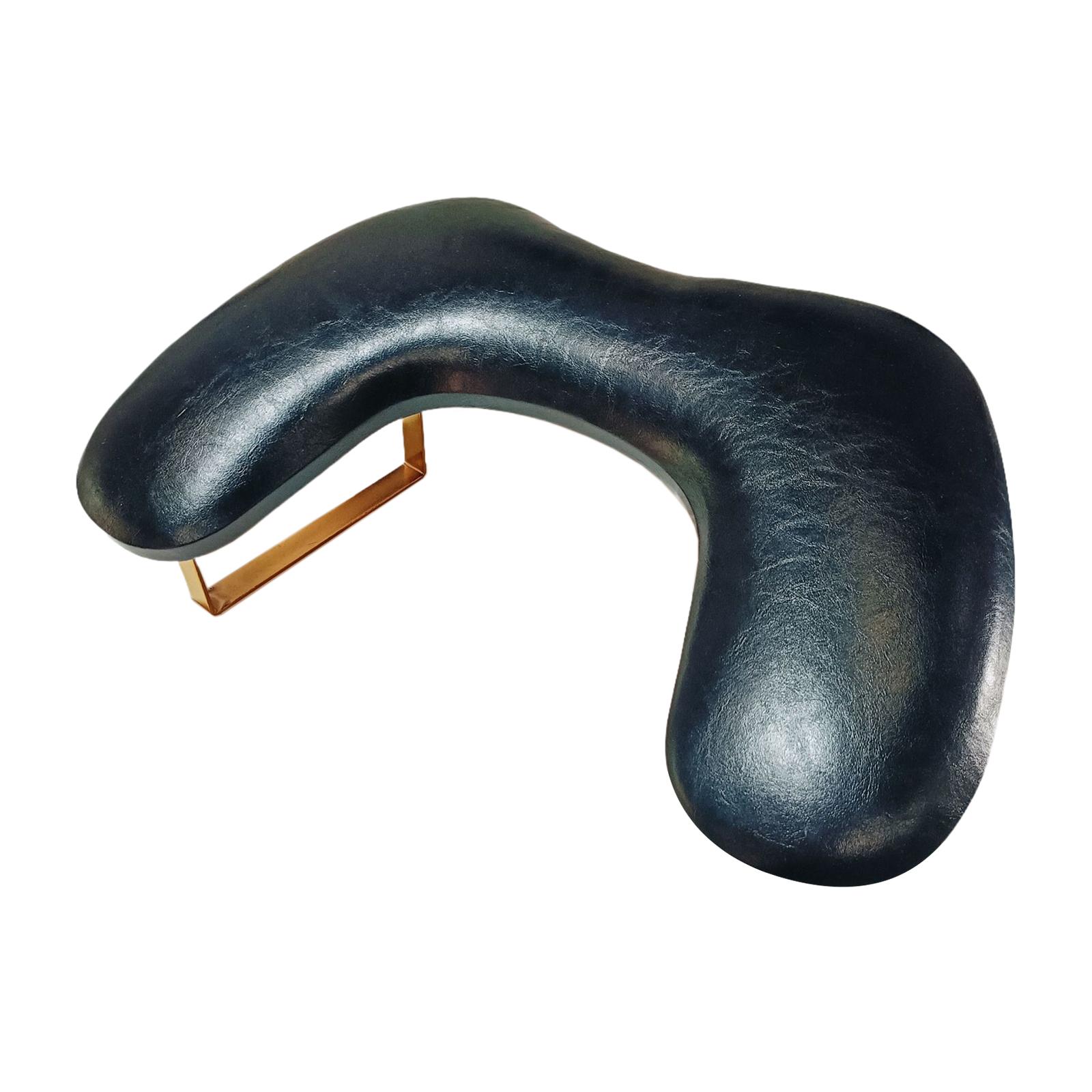 Ioensy - Almohada De Manicura Portátil Profesional Para Principiantes Técnico De Uñas Nail Art Negro Con Pata Dorada