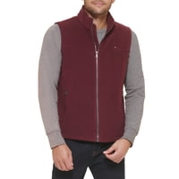 Chaleco Tommy Hilfiger De Forro Polar Para Hombre, Color Burdeos, Talla S