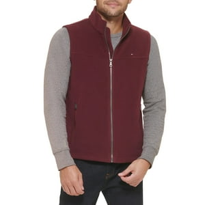 Chaleco Tommy Hilfiger De Forro Polar Para Hombre, Color Burdeos, Talla S