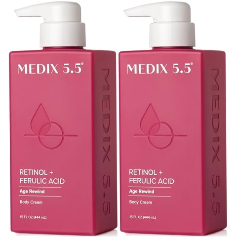 Loción Corporal Medix 5.5, Crema Hidratante Reafirmante Con Retinol, 450 Ml, Paquete De 2