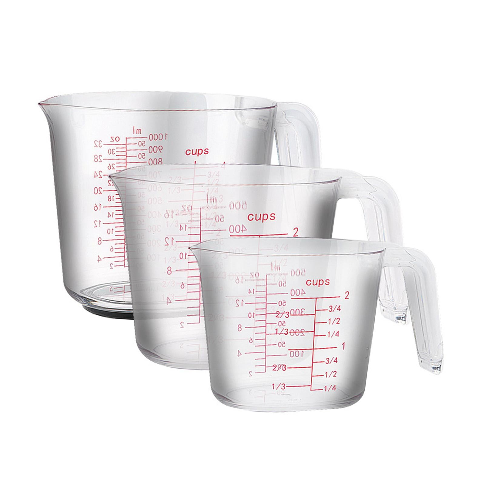 Bothyi - 3 Piezas Que Miden La Taza Establecida De Grado Alimenticio Portátil Con Escala De Harina De Aceite Doméstico