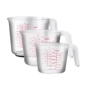 Bothyi - 3 Piezas Que Miden La Taza Establecida De Grado Alimenticio Portátil Con Escala De Harina De Aceite Doméstico