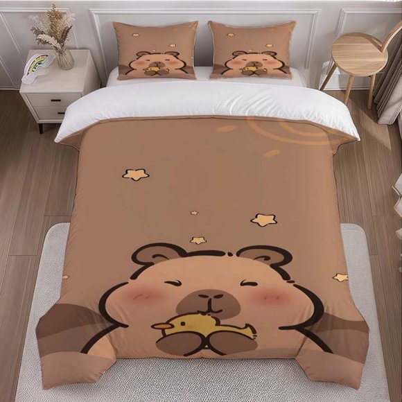 Kapibala Hugging Duck Themed Bedding Set Soft and Comfortable for All Seasons