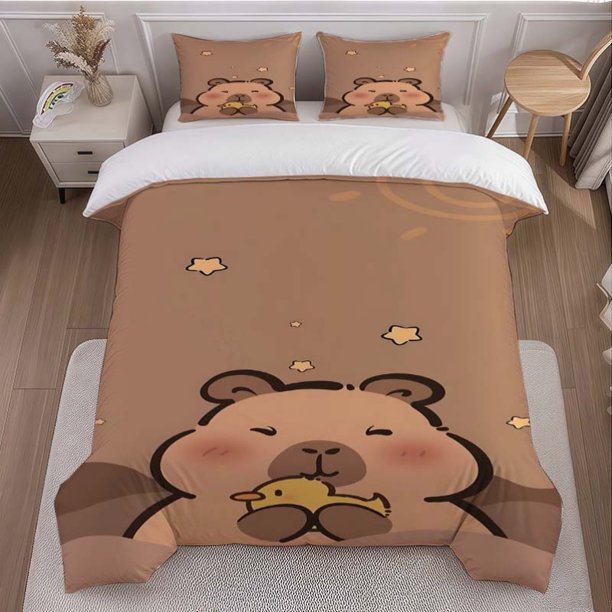 Kapibala Hugging Duck Themed Bedding Set Soft and Comfortable for All Seasons
