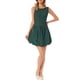 thumbnail image 2 of INSPIRE CHIC Vestido de Lunares para Mujer Verano Sin Mangas Cuello Redondo Mini Vestido Moderno XS Verde Oscuro, 2 of 6