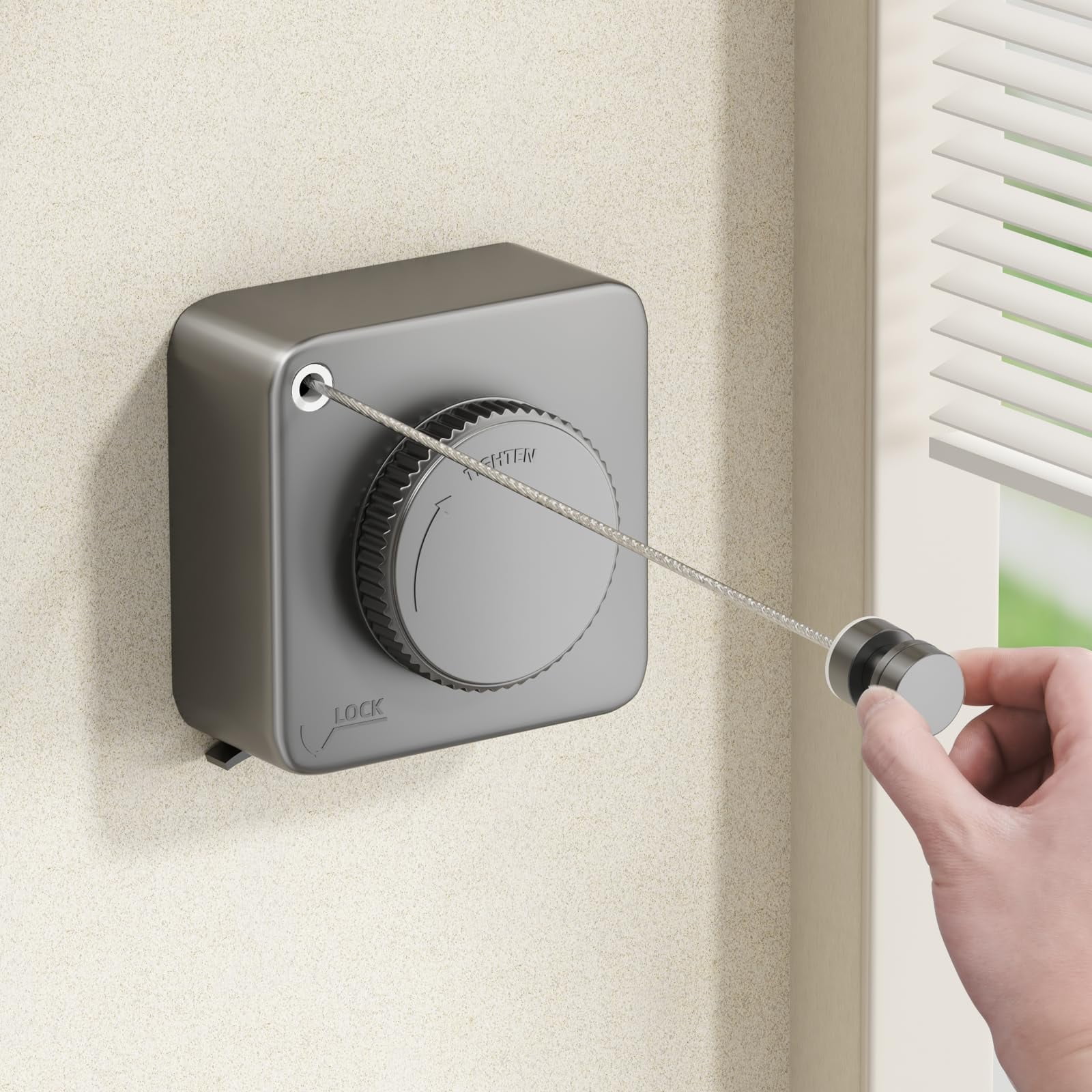Tendedero Retráctil Mustorn Para Interiores Y Exteriores, 4,6 M, Acero Inoxidable