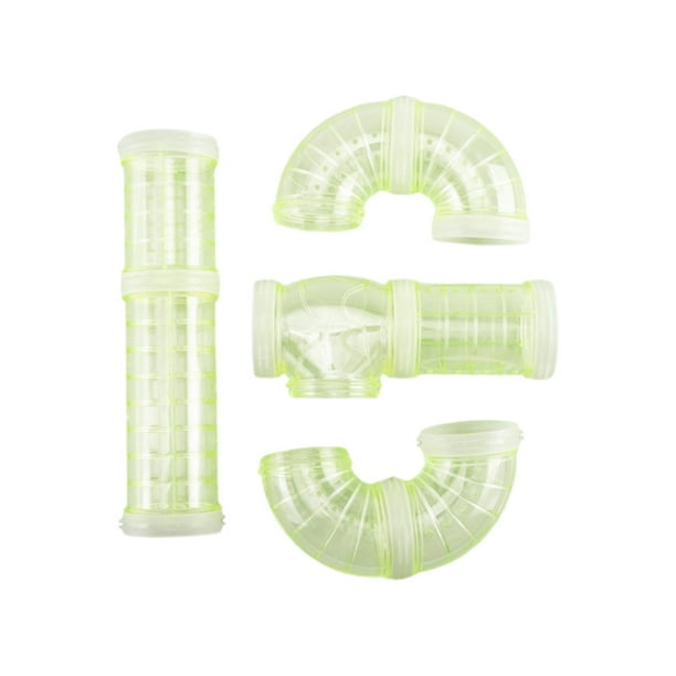 Hamster Tube Set Hamster Playground Tubo deportivo externo Hamster Ejercicio Juguetes Juguete de hámster para Jaula de hámster Accesorios para Amarillo