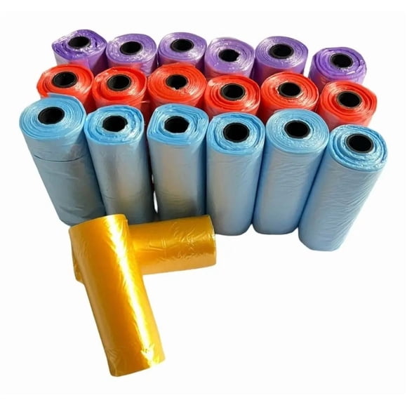 Pack 10 Rollos Bolsa Desechos Perro Gato Basura 150 Bolsas