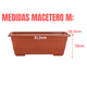 thumbnail image 2 of Macetero Jardinera Rectangular Mediana 35cm Con Plato Maceta Marrón Mediano M, 2 of 4