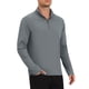 thumbnail image 4 of INSPIRE CHIC Camiseta Atlética de Manga Larga con Protección Solar y Cremallera 1/4 para Hombre S Gris Oscuro, 4 of 6