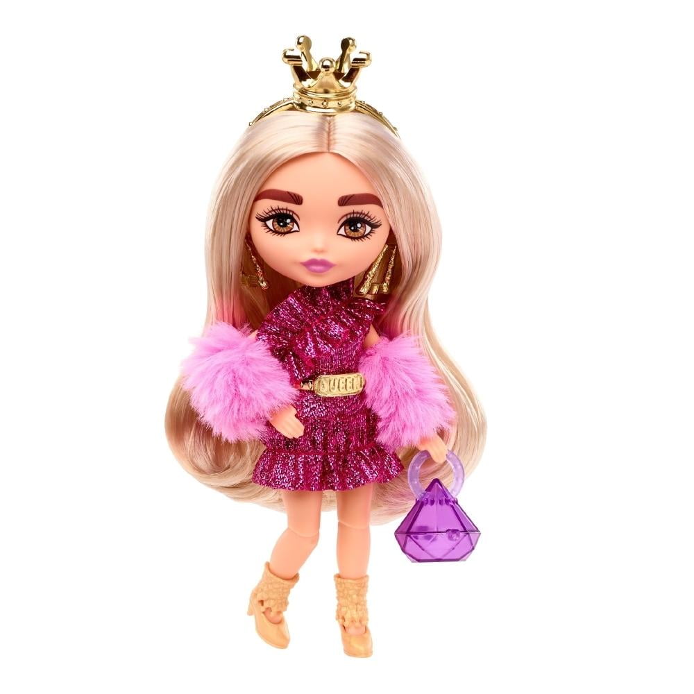 Muñeca Barbie Extra Minis Vestido De Fiesta Rosa