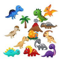Magideal - De Costura Animales De Fieltro Costura De Bricolaje Arte De Costura Artesanía De Felpa Juguete Educativo Para Niños Pequeños Principiantes , Dinosaurio