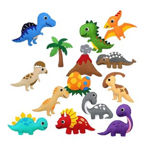 Magideal - De Costura Animales De Fieltro Costura De Bricolaje Arte De Costura Artesanía De Felpa Juguete Educativo Para Niños Pequeños Principiantes , Dinosaurio