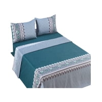 Genérica - Sábana 2 Plaza De 144 Hilos Algodón Suave 8O18