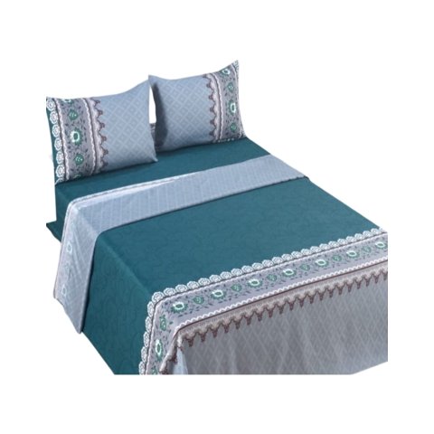 Genérica - Sábana 2 Plaza De 144 Hilos Algodón Suave 8O18