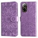 thumbnail image 1 of Funda tipo cartera FOXDOCK para Realme C67 4G , diseño girasol en relieve, cuero PU, cierre magnético, soporte y tarjetero, 1 of 5