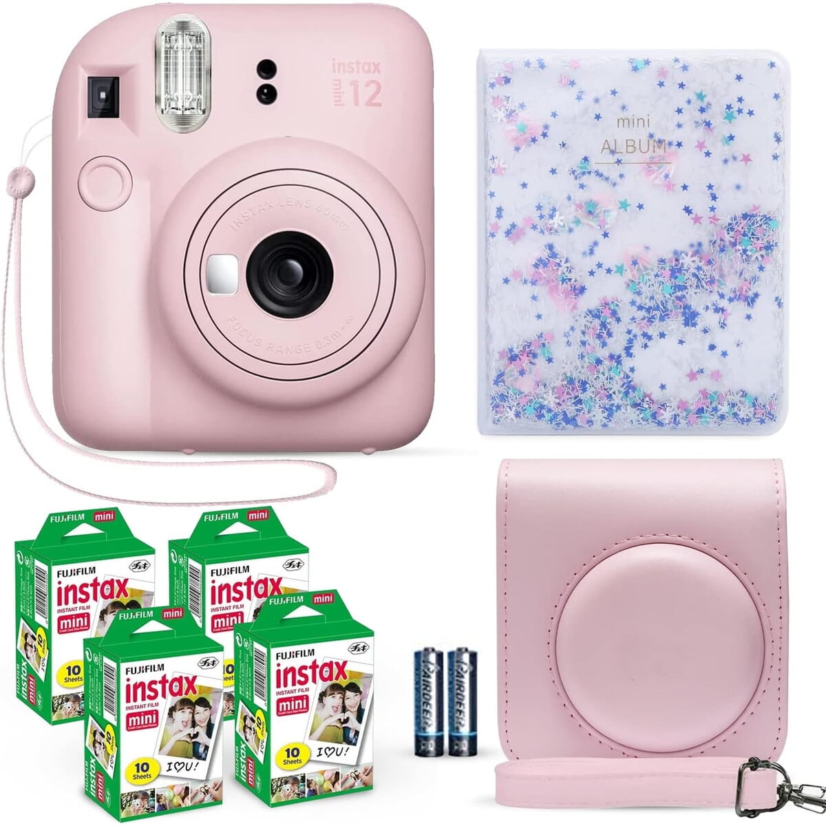 Fujifilm - Camara Instantanea Instax Mini 12 Kit Rosa 40 Fotos