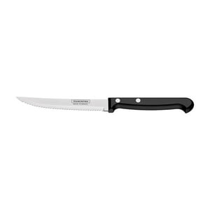 Cuchillo Para Asado Y Frutas Tramontina Ultracorte Con Lámina De Acero Inoxidable Y Mango De Polipropileno Negro 5""