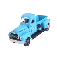 Magideal - Adornos De Metal Rústicos Decorativos De Diseño Vintage Para Camión De Granja Navideño, Para Decoración Navideña De Jardín Interior Y Exterior Azul