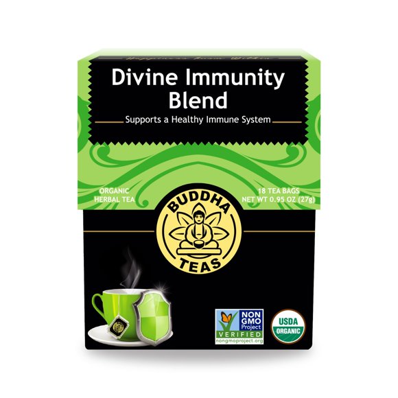 Buddha Teas - Té Divine Immunity 18 bolsas sin cafeína