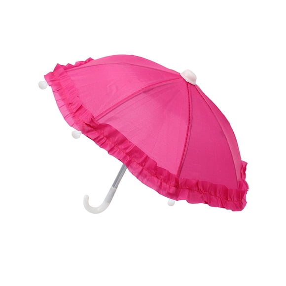 Paraguas En Miniatura Para Casa De Muñecas, Mini Paraguas Lluvioso, Adornos Para Muñecas De 18 Pulgadas, Rosa