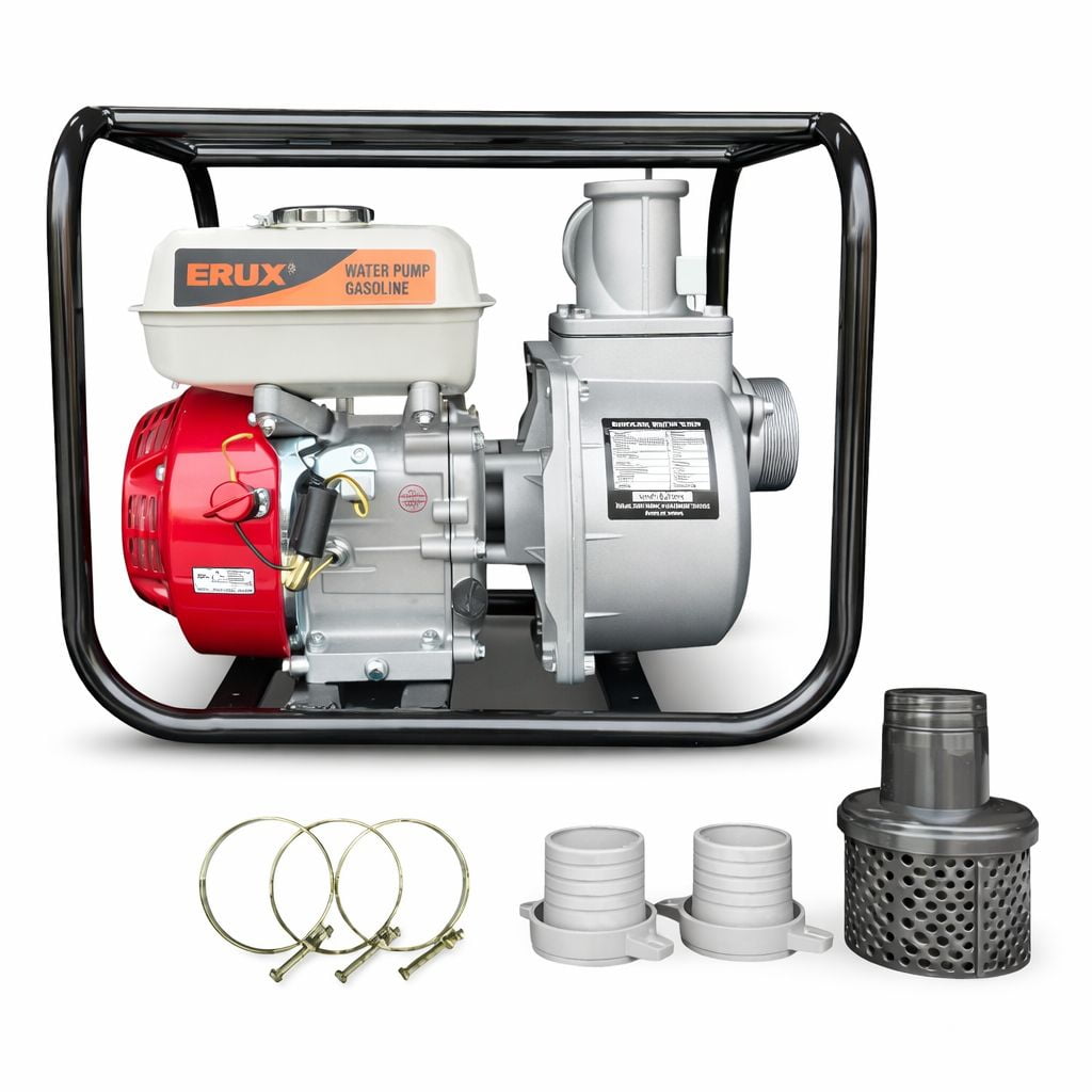 Erux - Motobomba De Agua 3 Pulgadas 6.5hp Motor Tipo Honda