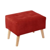 Latam Home - Pouf Niza Cuero Kentucky Rojo
