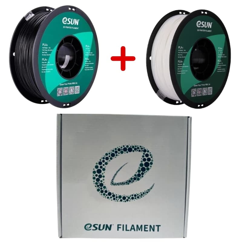 Esun - Pack Filamento 3d Pla+ 1kg Negro + Blanco | Filamentos