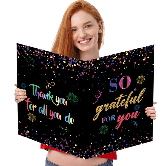 Tarjeta de felicitación Idealmuzik So Grateful for You, 56 x 36 cm, con sobre