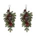 thumbnail image 4 of 2xArtificial Christmas Teardrop Swag Colgante De Pared Garland Swag Decoración Para El Hogar, 4 of 4