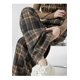 thumbnail image 4 of X2 Pantalón Cuadros Pierna Ancha Mujer Casuales Forro Peludo, 4 of 10