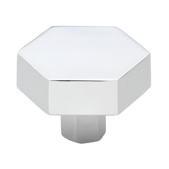 Perilla para gabinete GlideRite 5824 de cromo pulido, hexagonal de 4 cm