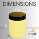 thumbnail image 2 of Frascos para velas True Candle de 8 oz, paquete de 12, amarillo pastel, 2 of 7